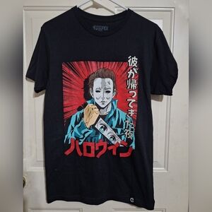 HALLOWEEN Michael Meyers Black Graphic T-Shirt S
